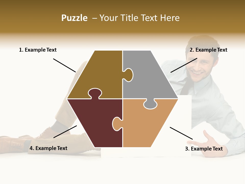 Showing Young Adult People PowerPoint Template