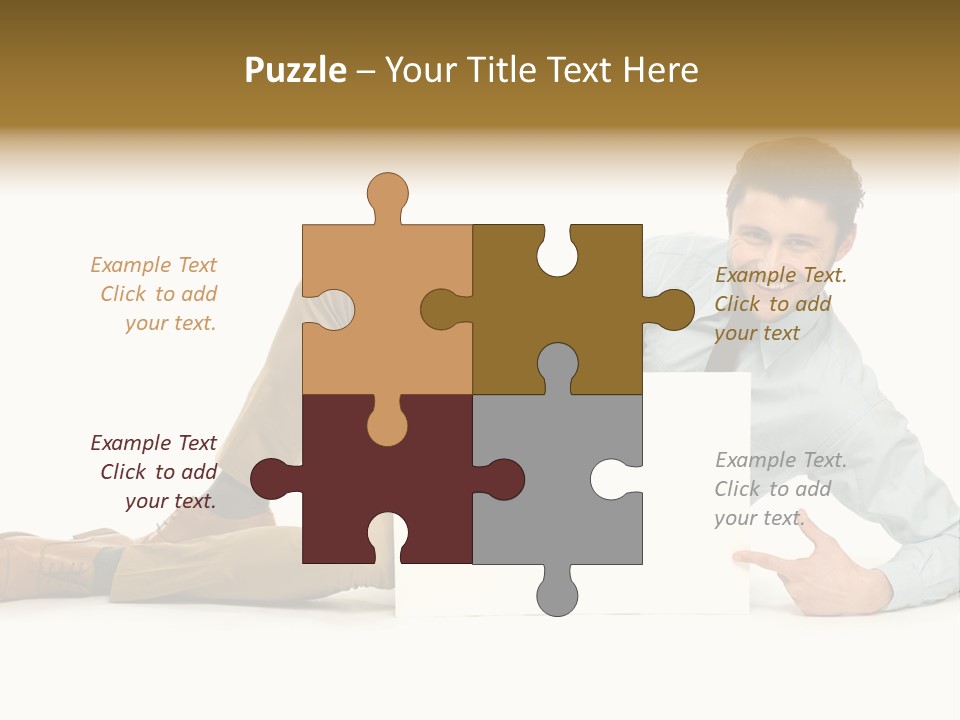 Showing Young Adult People PowerPoint Template