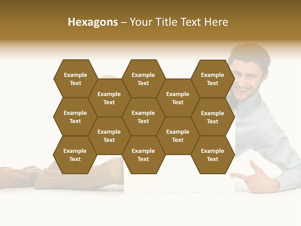 Showing Young Adult People PowerPoint Template