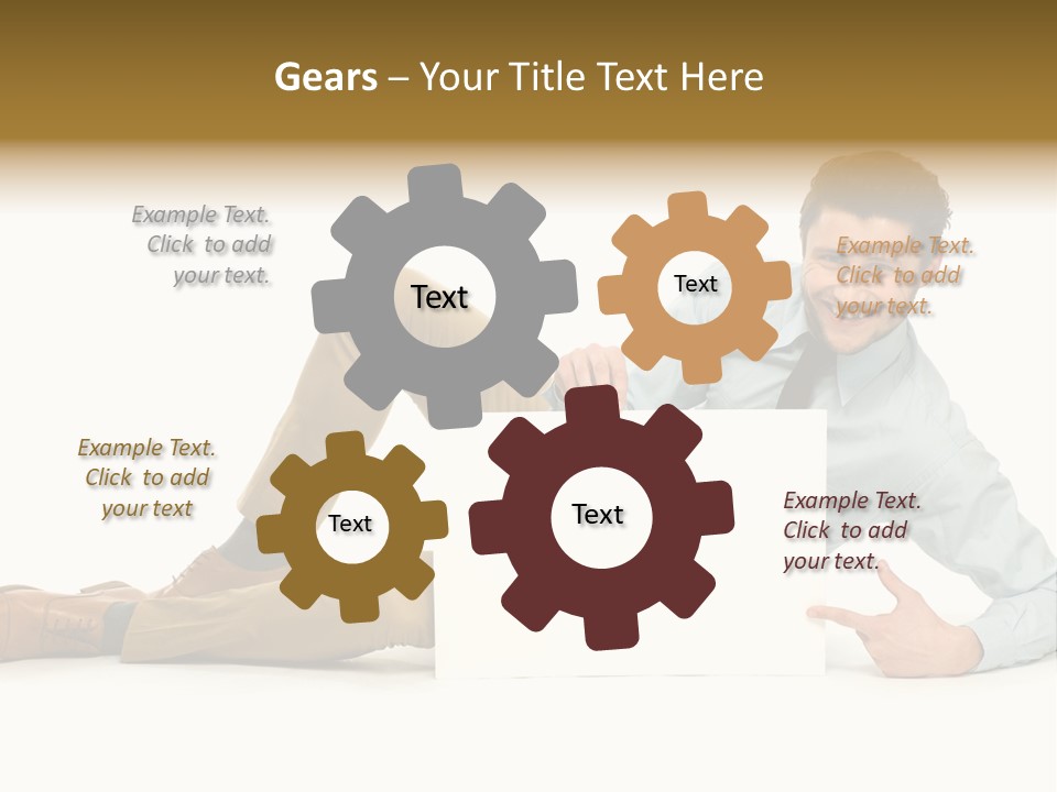 Showing Young Adult People PowerPoint Template