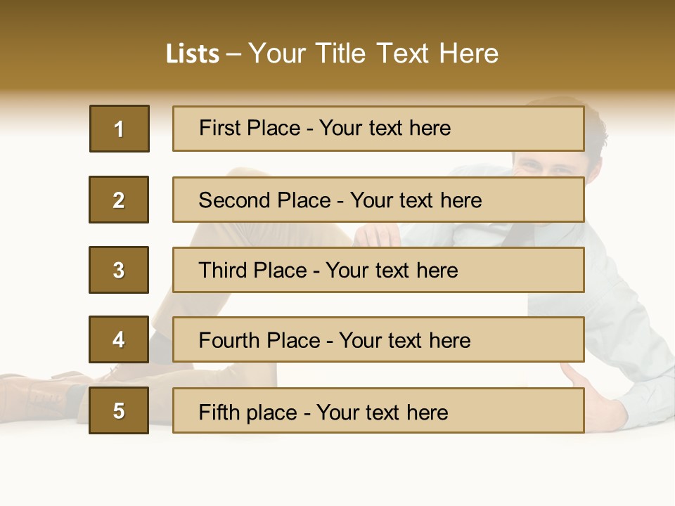 Showing Young Adult People PowerPoint Template