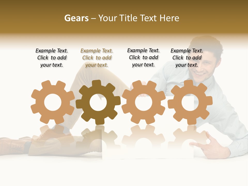 Showing Young Adult People PowerPoint Template