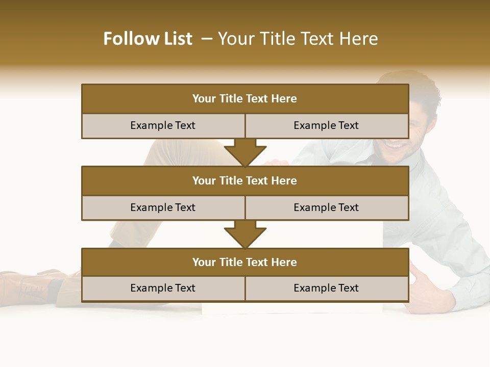 Showing Young Adult People PowerPoint Template