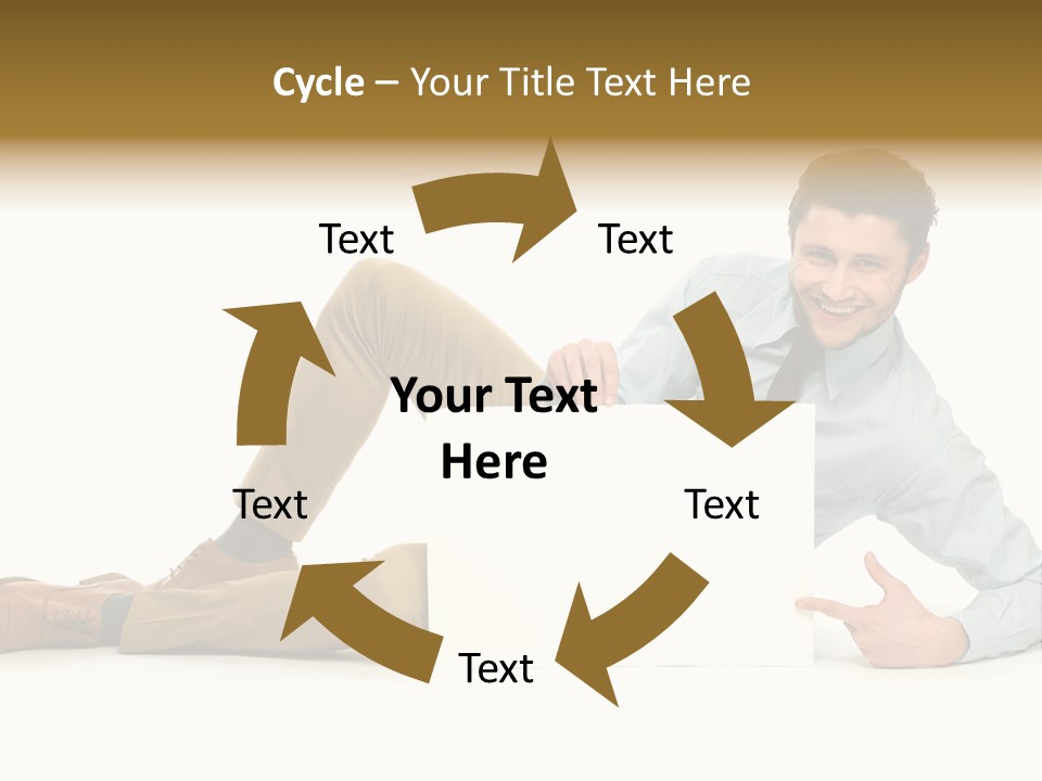 Showing Young Adult People PowerPoint Template