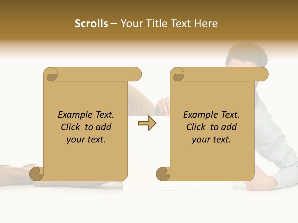 Showing Young Adult People PowerPoint Template