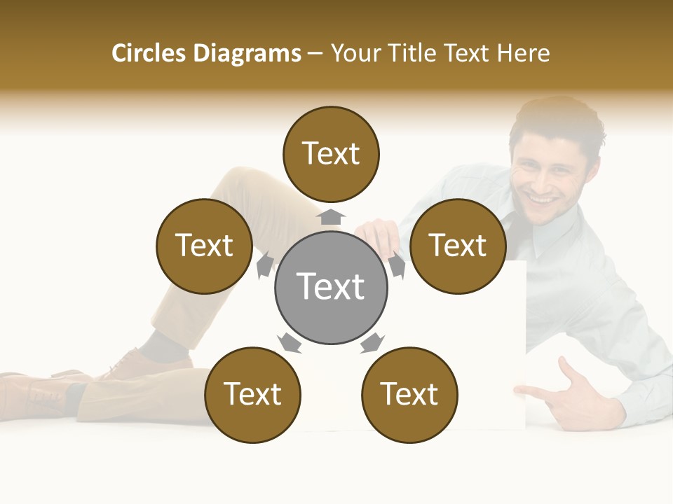 Showing Young Adult People PowerPoint Template