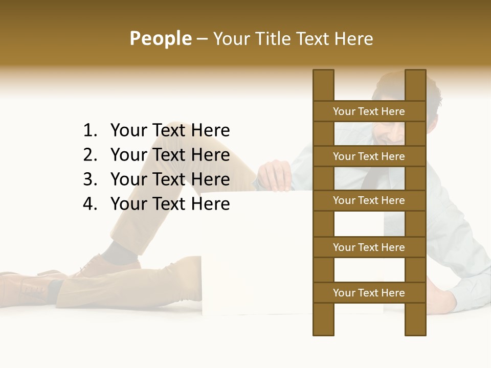 Showing Young Adult People PowerPoint Template