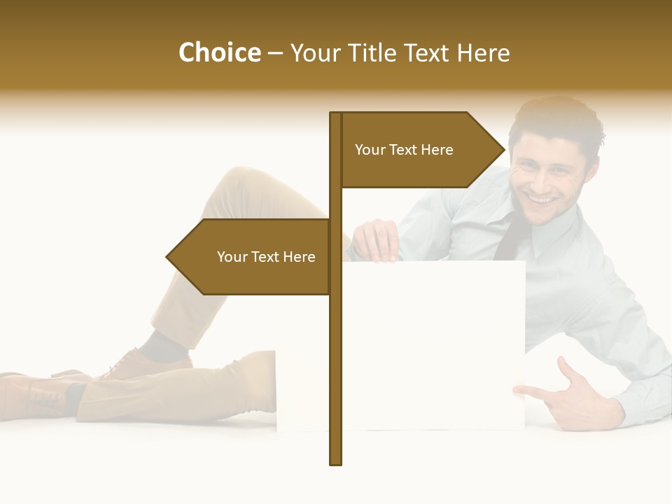 Showing Young Adult People PowerPoint Template