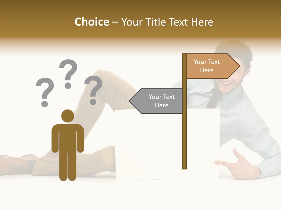 Showing Young Adult People PowerPoint Template