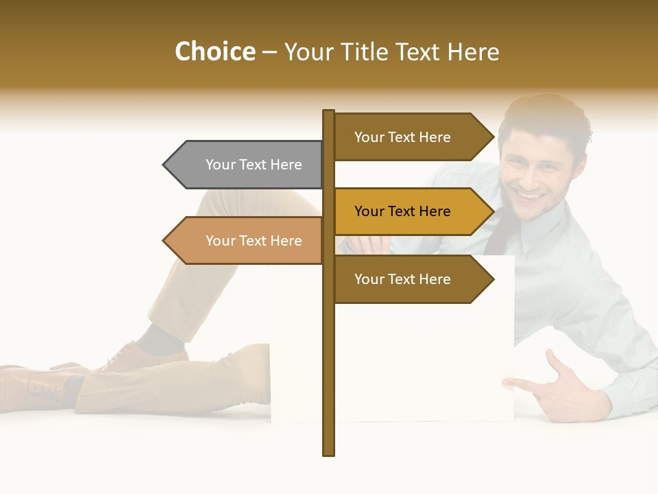 Showing Young Adult People PowerPoint Template