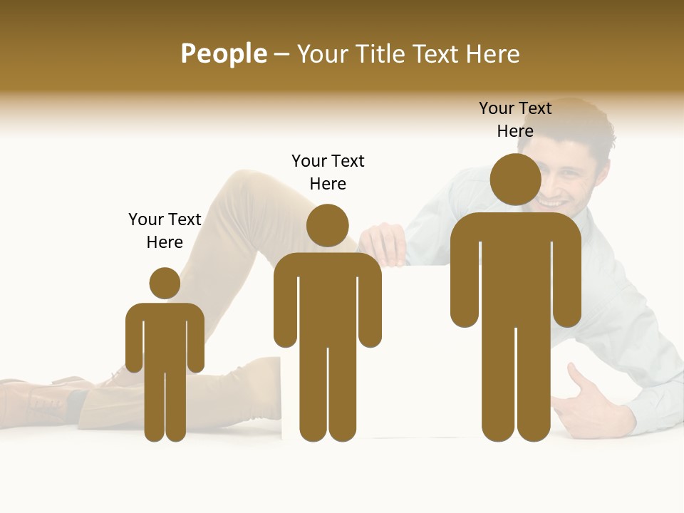 Showing Young Adult People PowerPoint Template