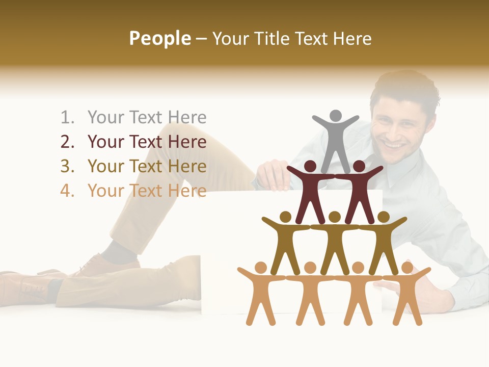 Showing Young Adult People PowerPoint Template