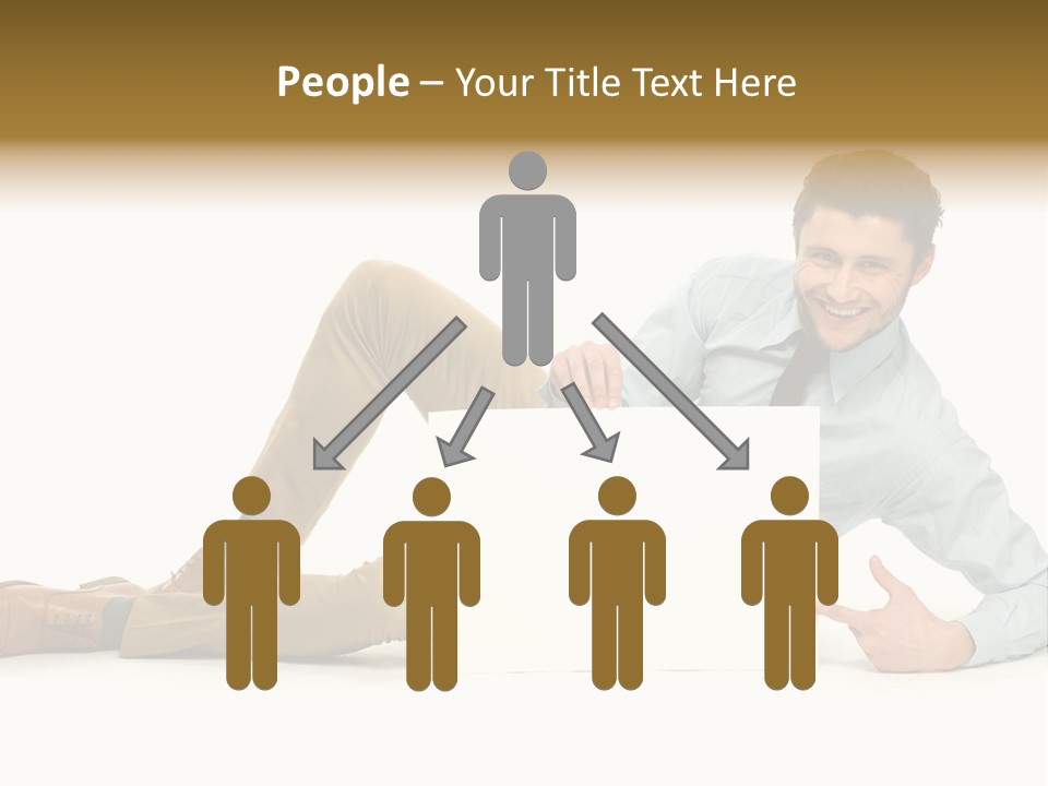 Showing Young Adult People PowerPoint Template