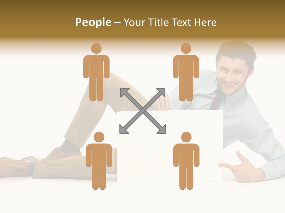 Showing Young Adult People PowerPoint Template