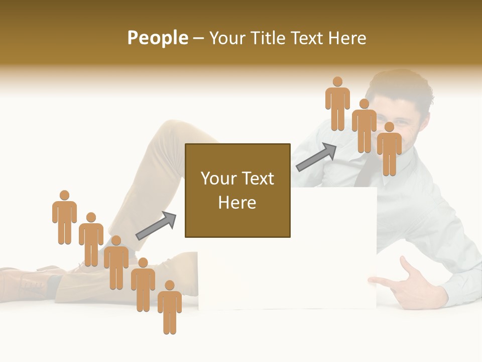 Showing Young Adult People PowerPoint Template