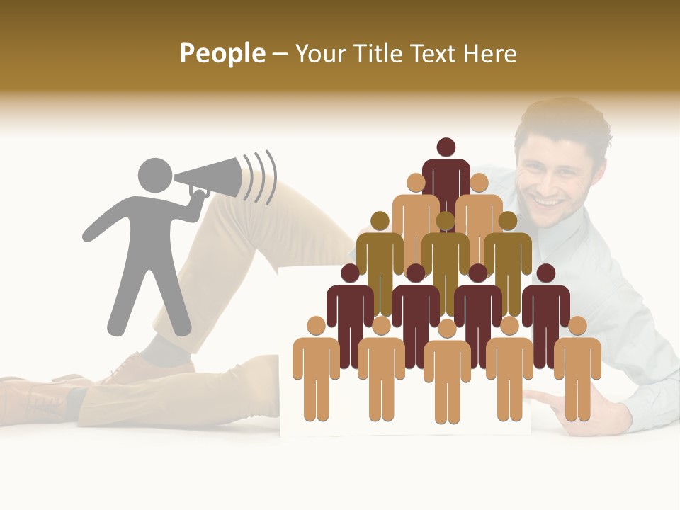 Showing Young Adult People PowerPoint Template