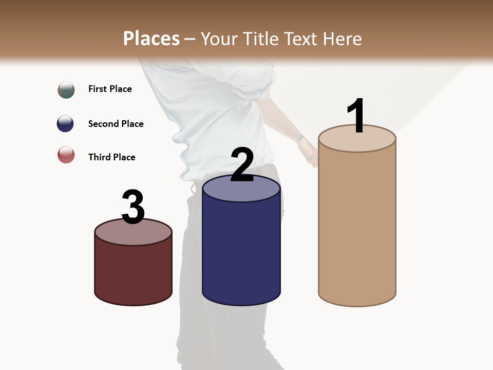 Happy Showing Businessman PowerPoint Template