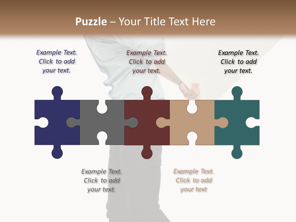 Happy Showing Businessman PowerPoint Template