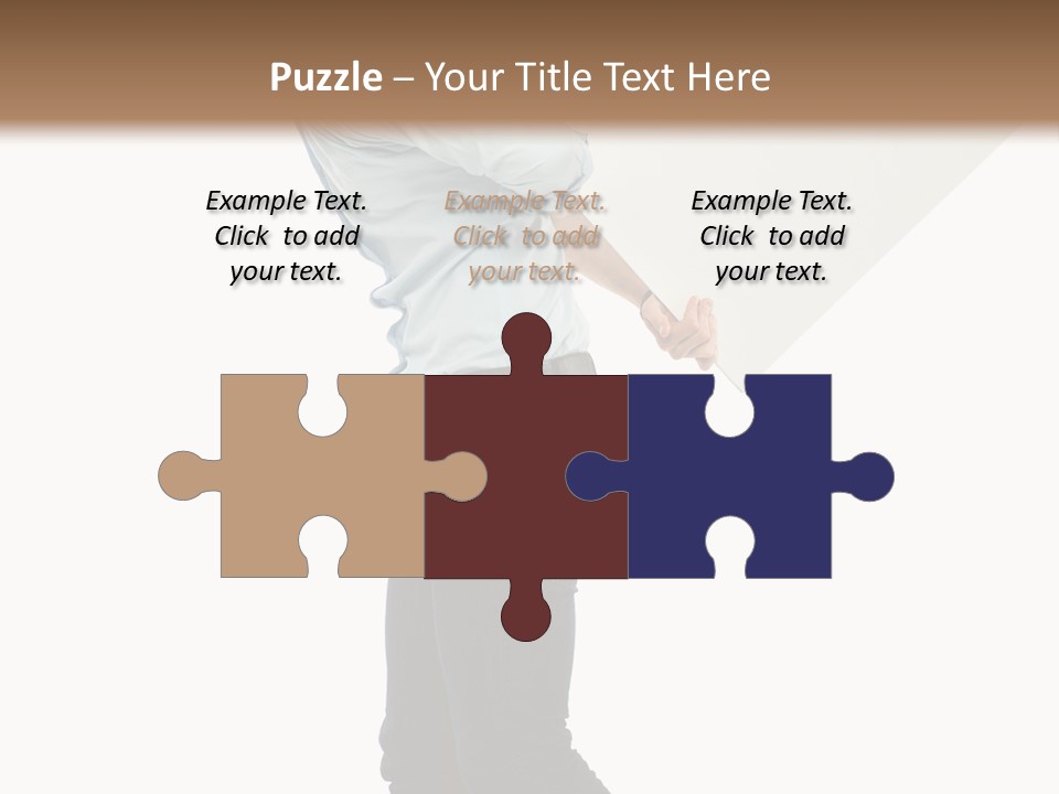 Happy Showing Businessman PowerPoint Template