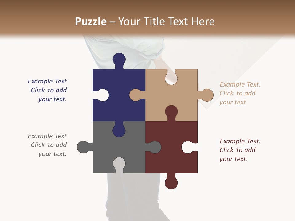 Happy Showing Businessman PowerPoint Template