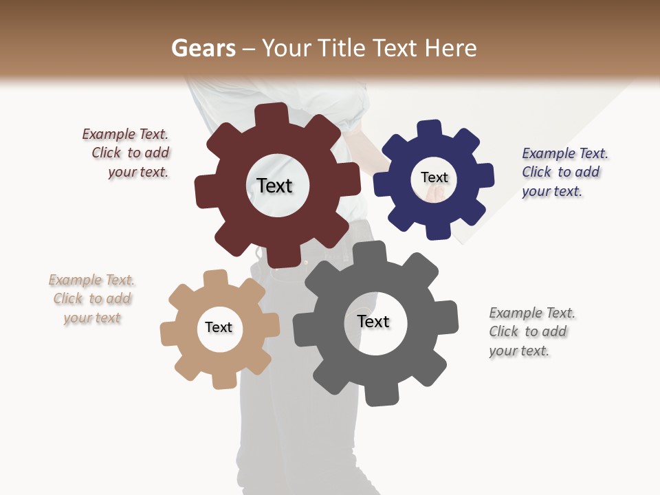 Happy Showing Businessman PowerPoint Template