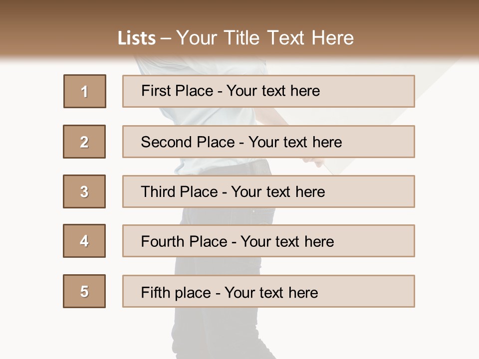Happy Showing Businessman PowerPoint Template