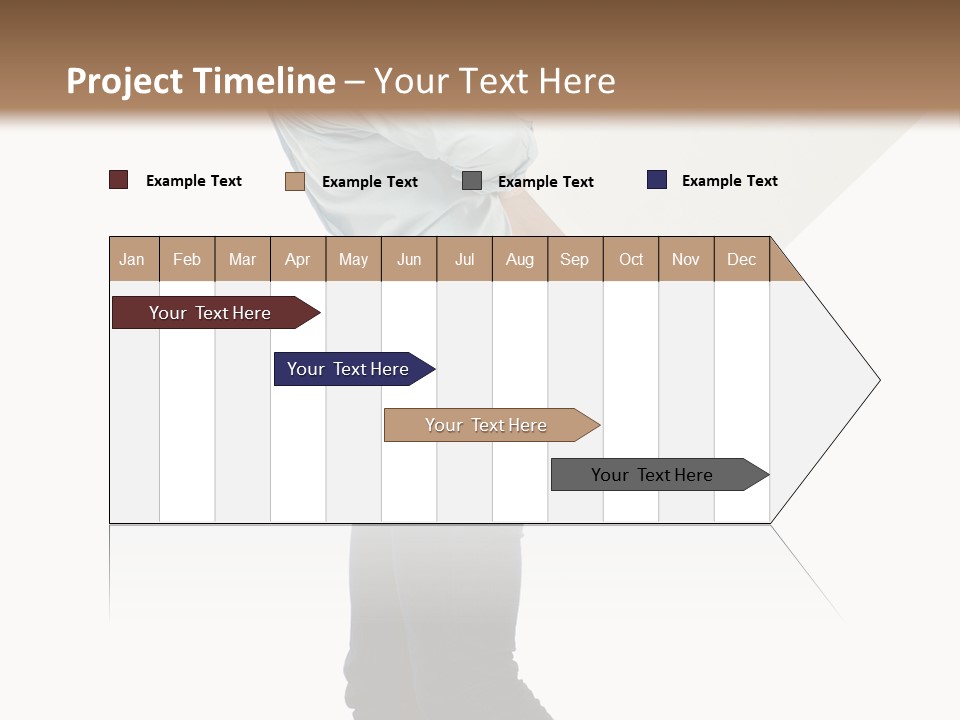 Happy Showing Businessman PowerPoint Template