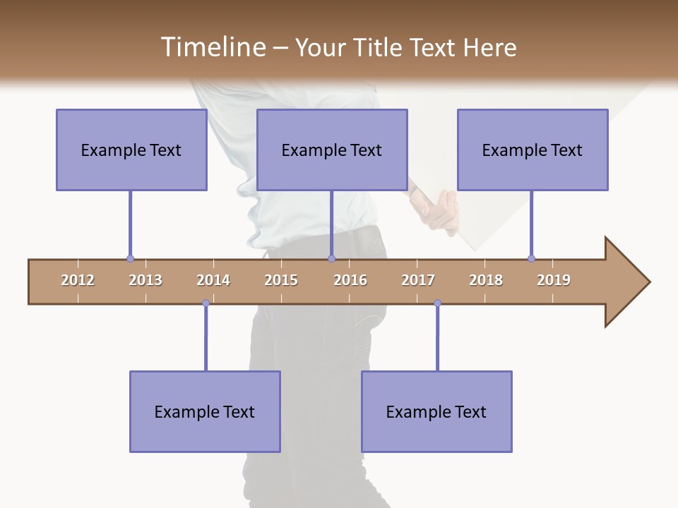 Happy Showing Businessman PowerPoint Template