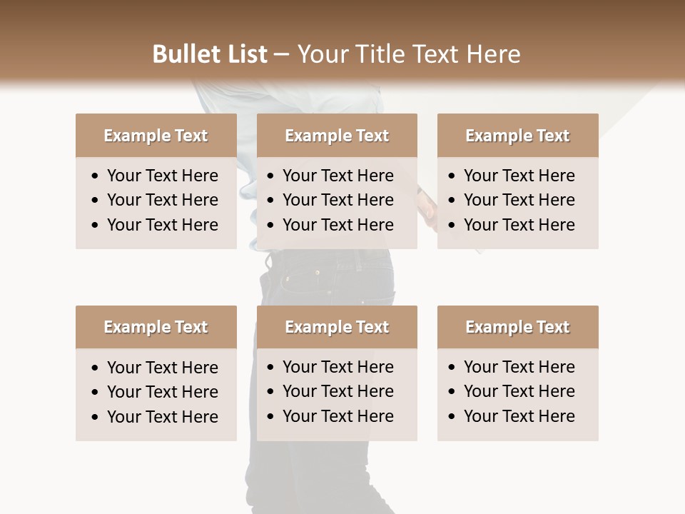 Happy Showing Businessman PowerPoint Template