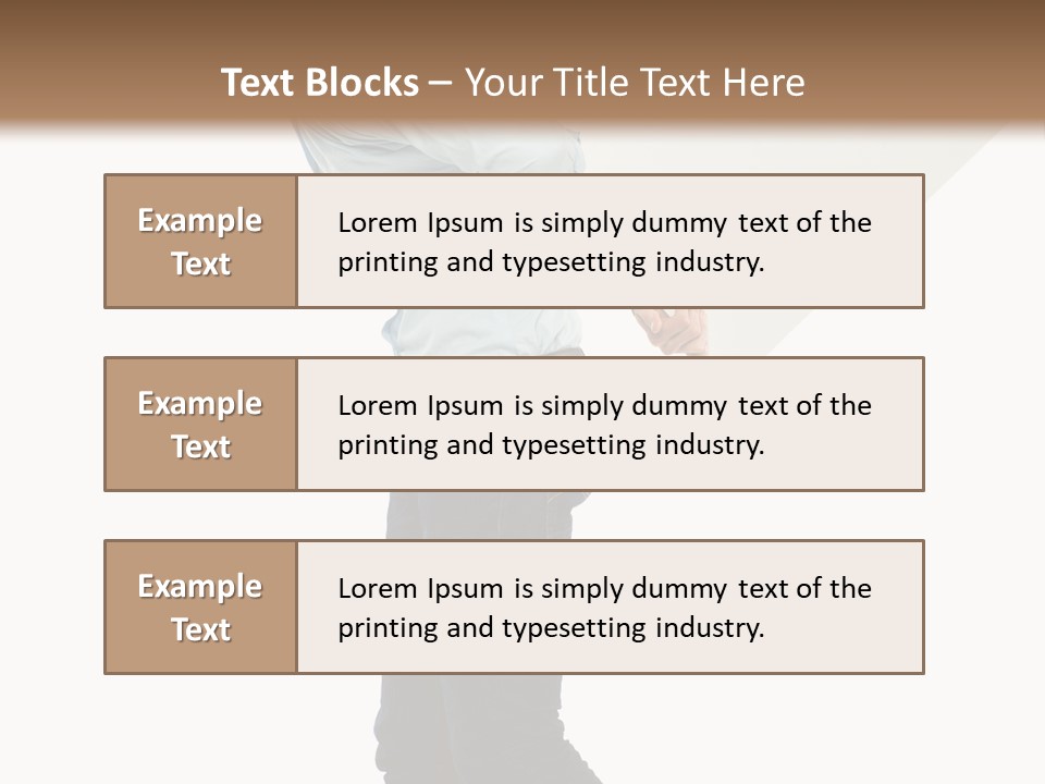 Happy Showing Businessman PowerPoint Template