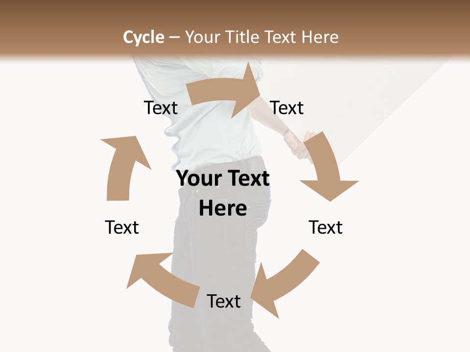 Happy Showing Businessman PowerPoint Template