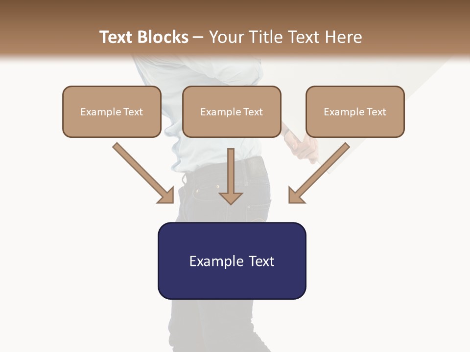 Happy Showing Businessman PowerPoint Template