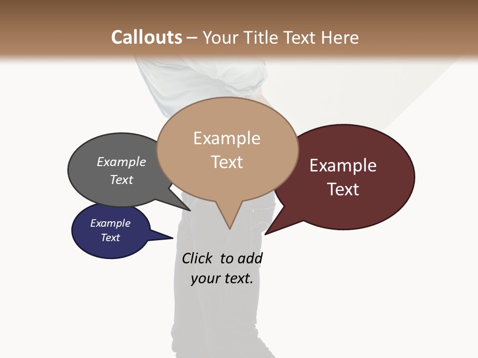 Happy Showing Businessman PowerPoint Template