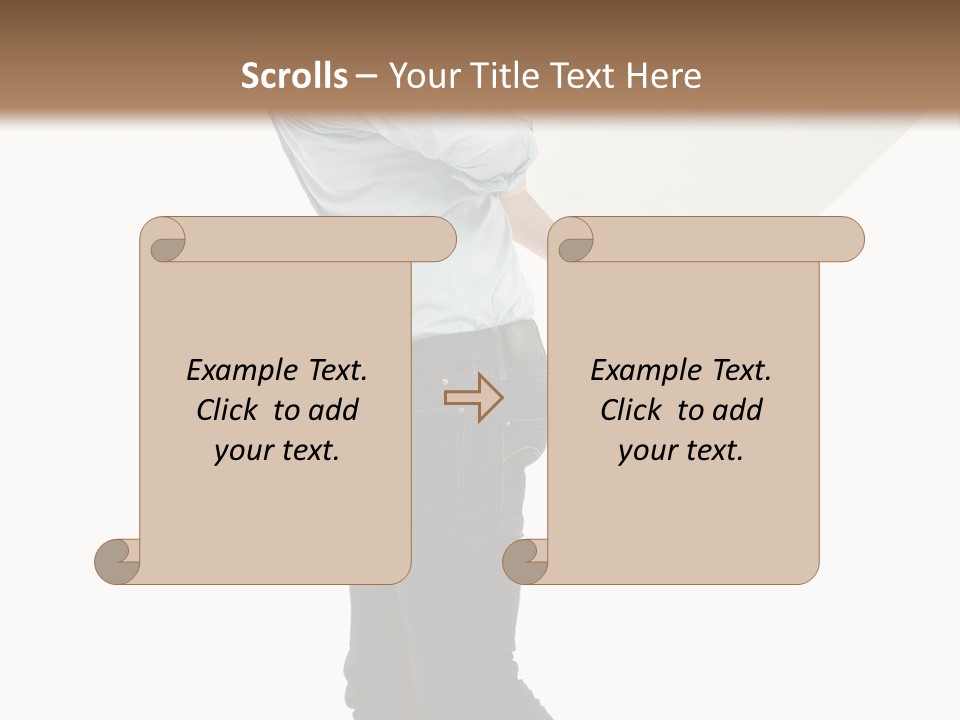 Happy Showing Businessman PowerPoint Template