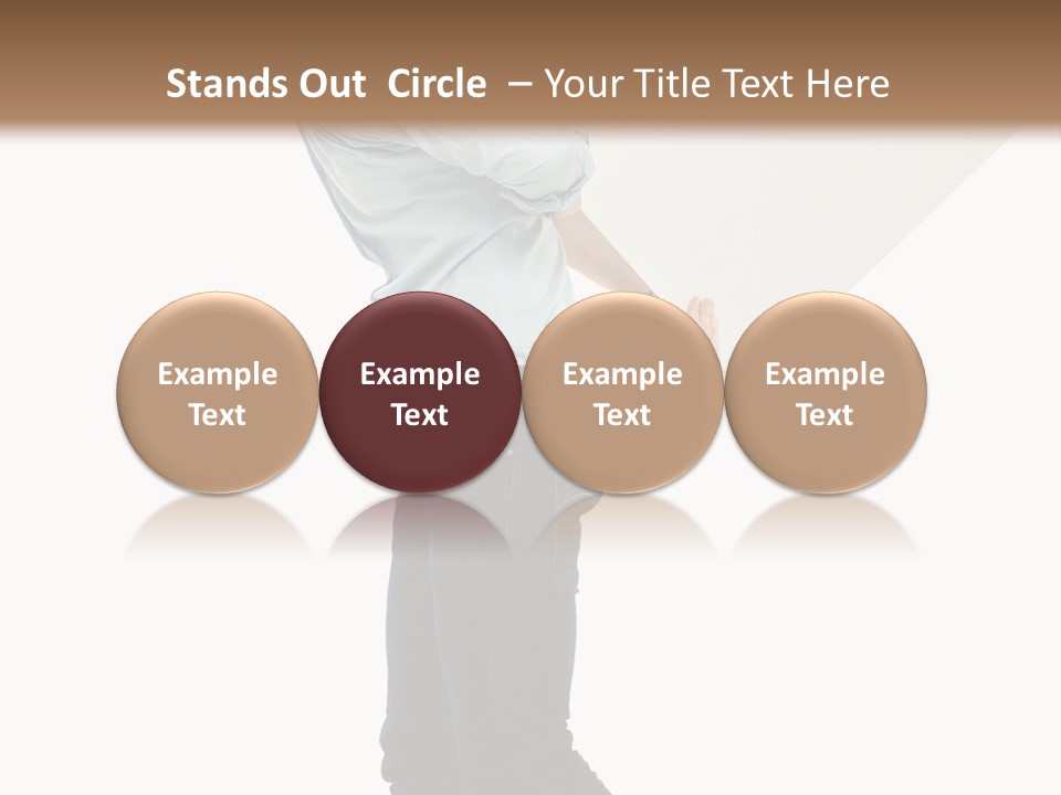 Happy Showing Businessman PowerPoint Template