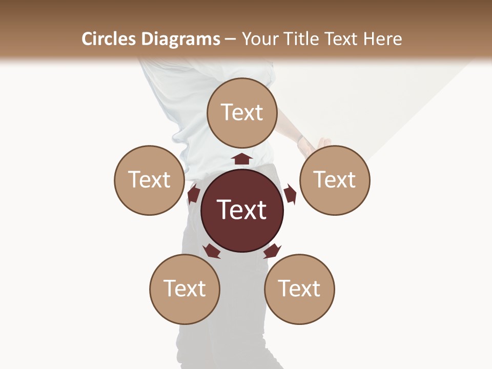 Happy Showing Businessman PowerPoint Template