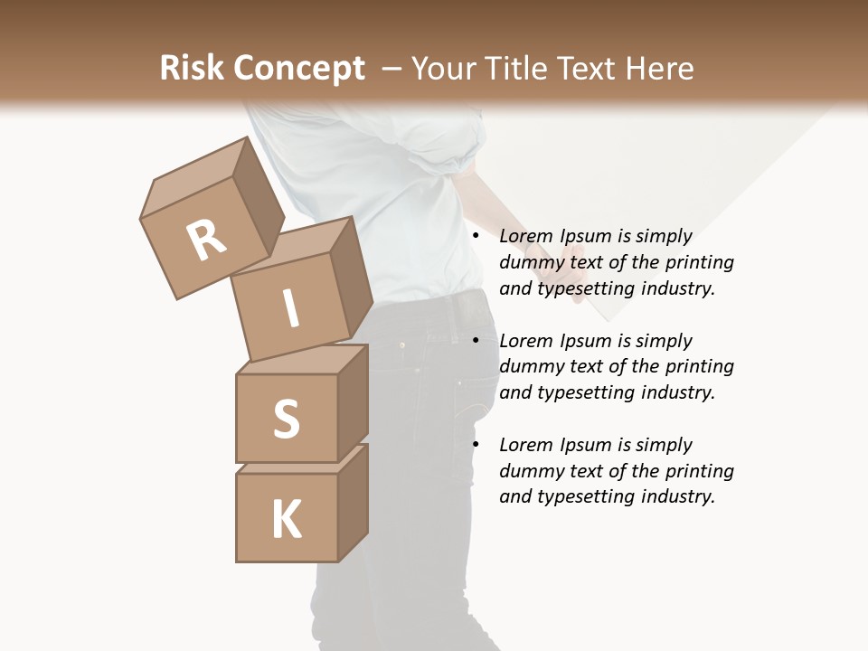 Happy Showing Businessman PowerPoint Template