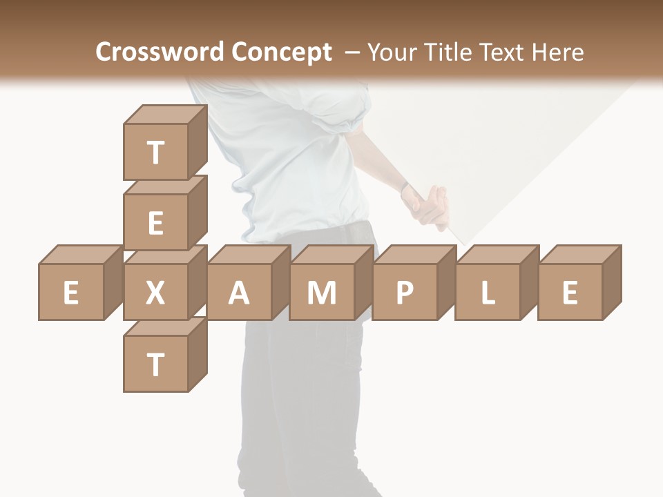 Happy Showing Businessman PowerPoint Template