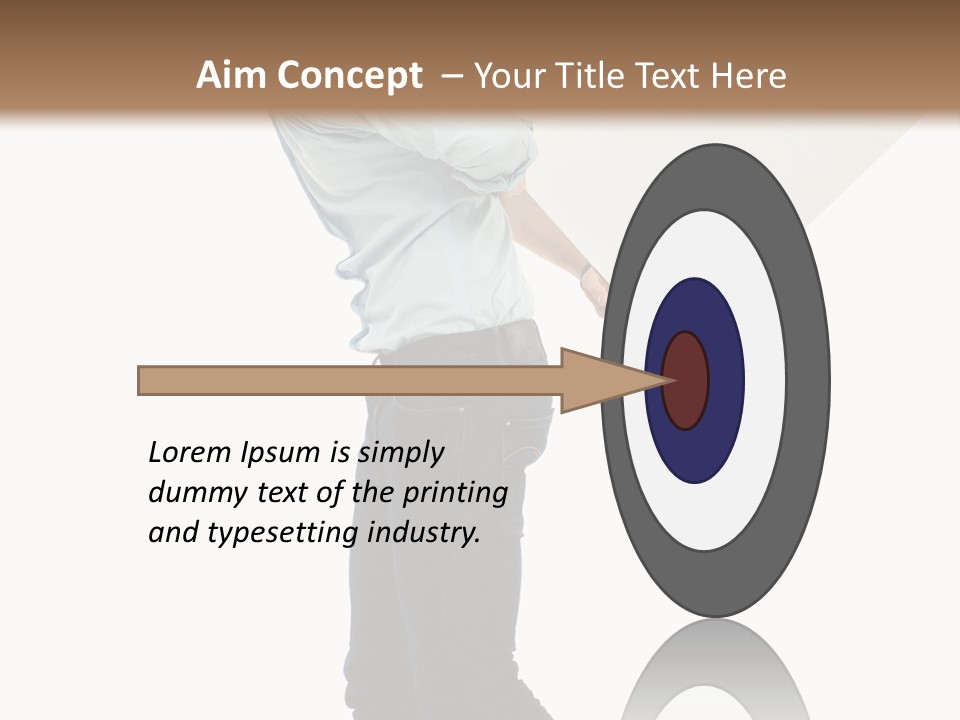 Happy Showing Businessman PowerPoint Template