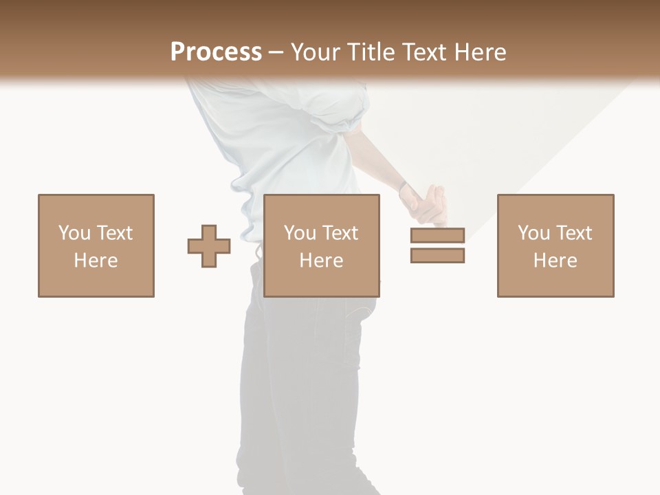 Happy Showing Businessman PowerPoint Template