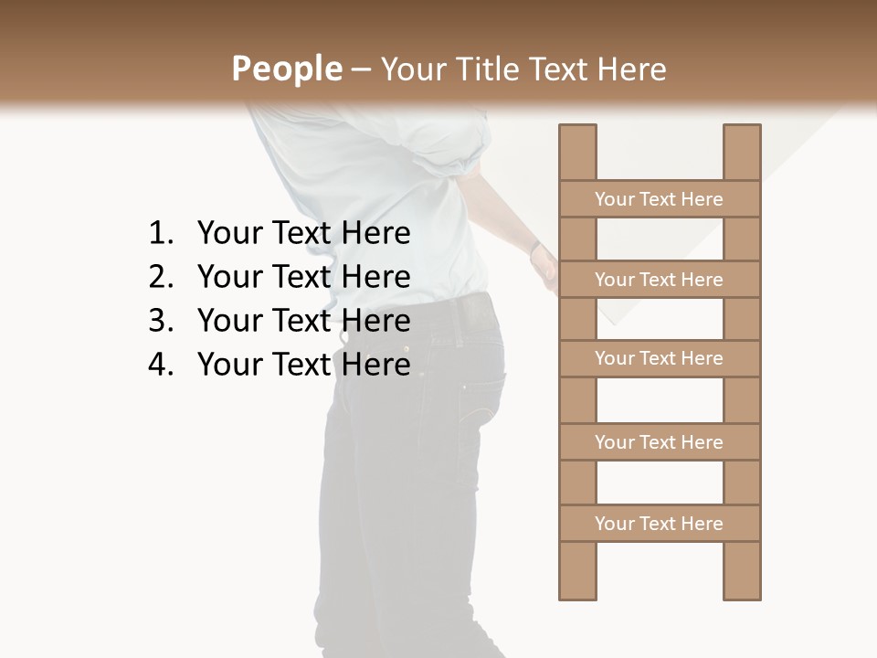 Happy Showing Businessman PowerPoint Template