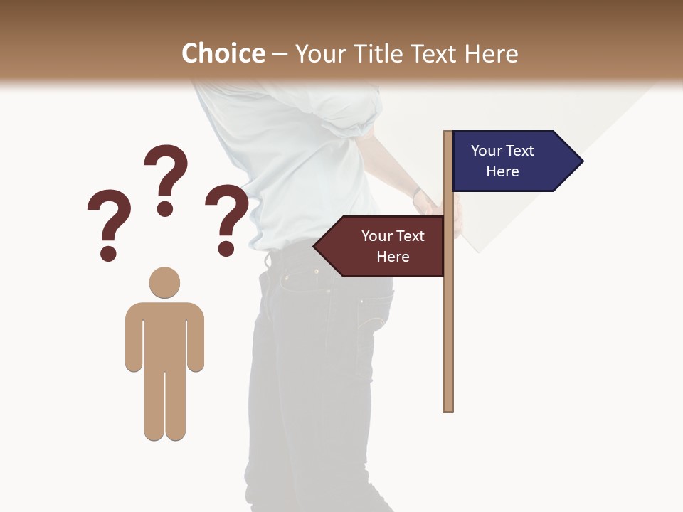 Happy Showing Businessman PowerPoint Template