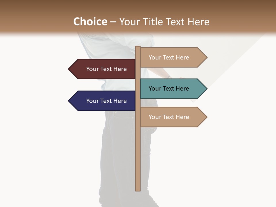 Happy Showing Businessman PowerPoint Template