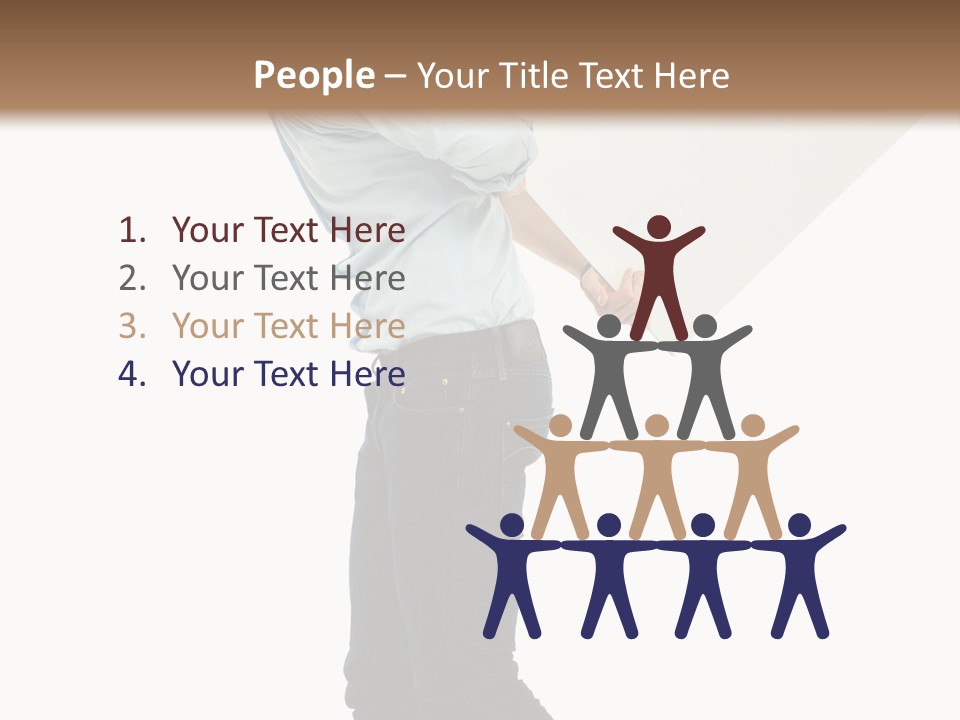 Happy Showing Businessman PowerPoint Template