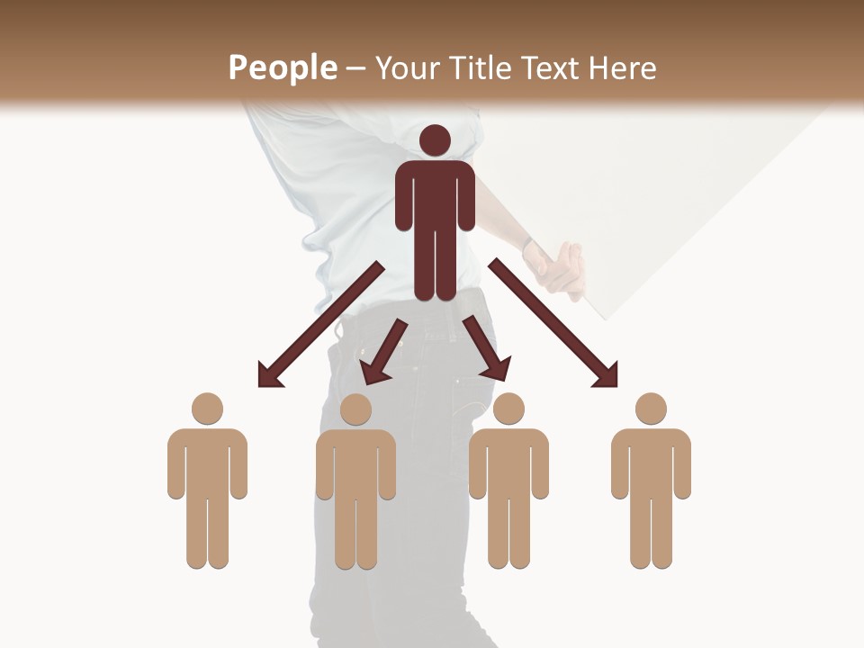 Happy Showing Businessman PowerPoint Template