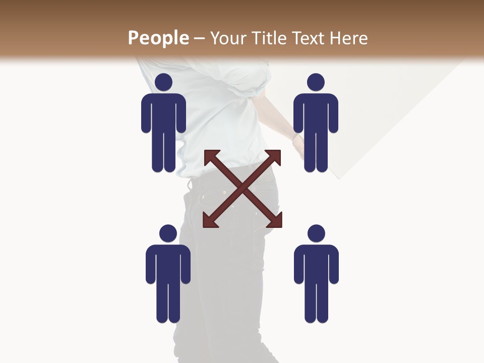 Happy Showing Businessman PowerPoint Template