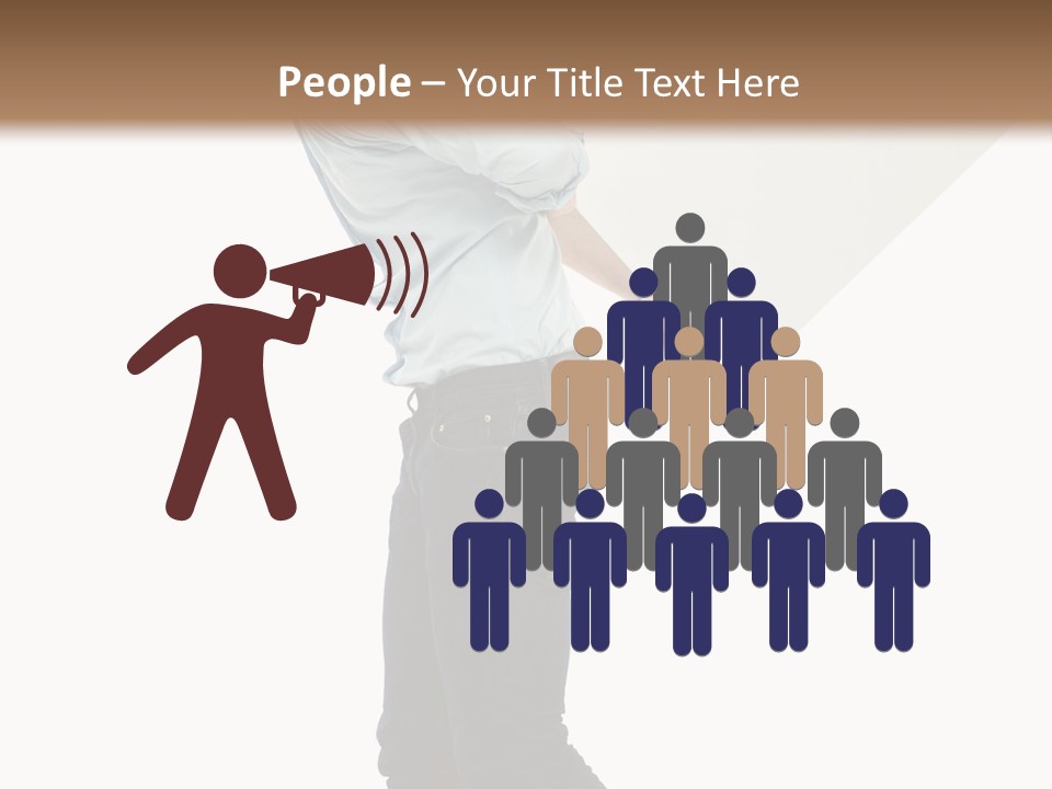 Happy Showing Businessman PowerPoint Template