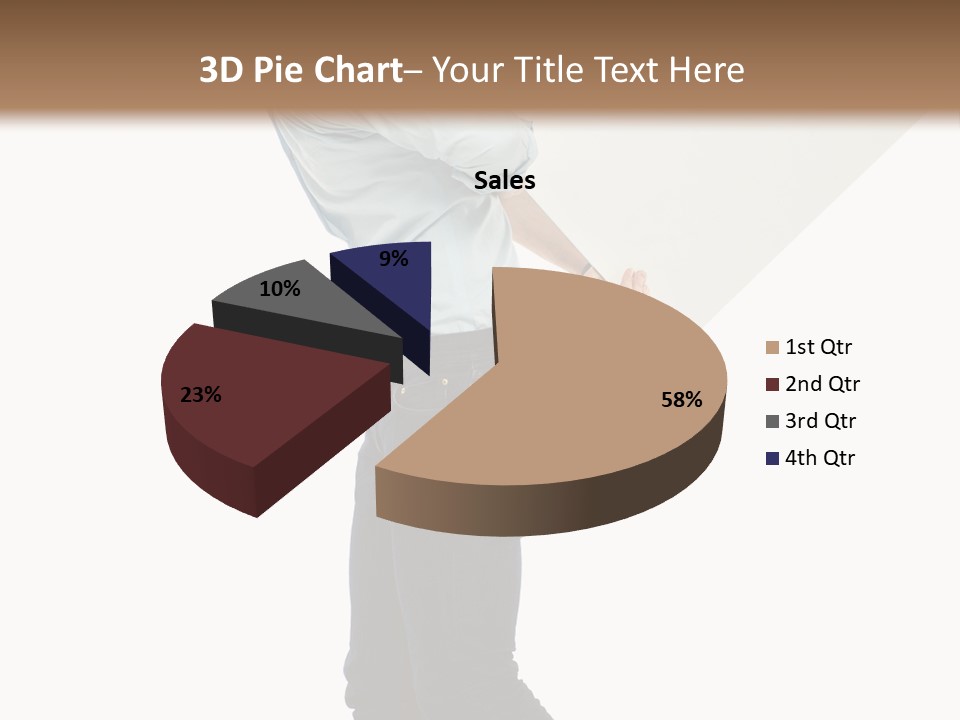 Happy Showing Businessman PowerPoint Template