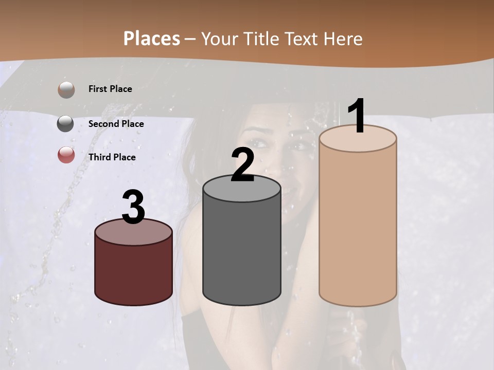 Wet Girl Meteorology PowerPoint Template