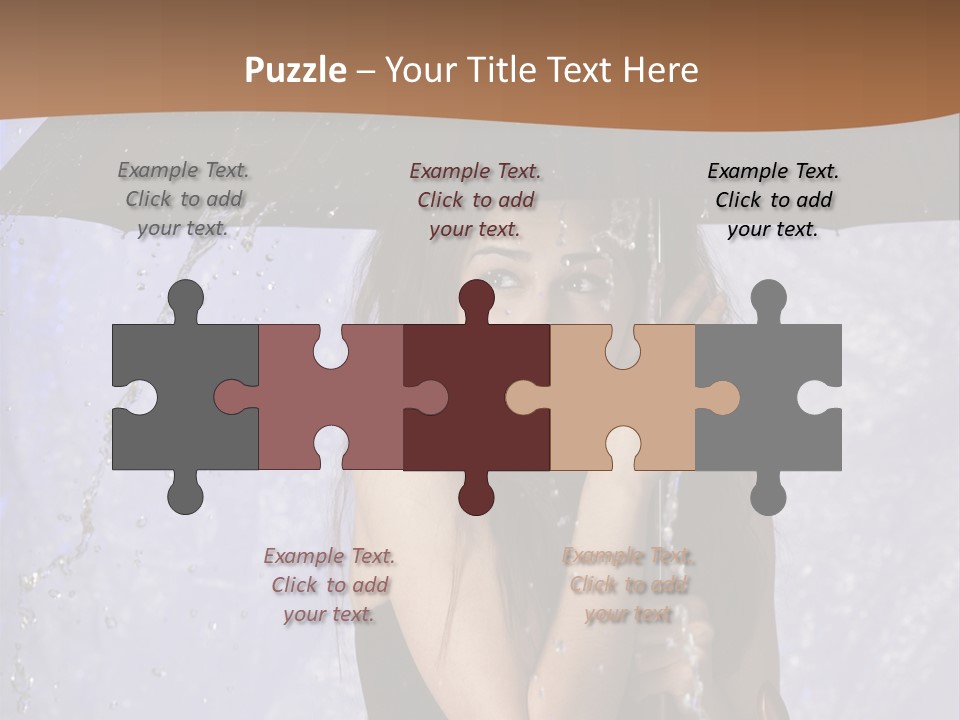 Wet Girl Meteorology PowerPoint Template